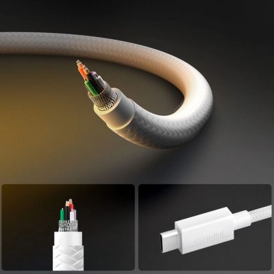 6. Spigen Essential EB6015AC USB-C-Kabel 60 W 150 cm – Weiß