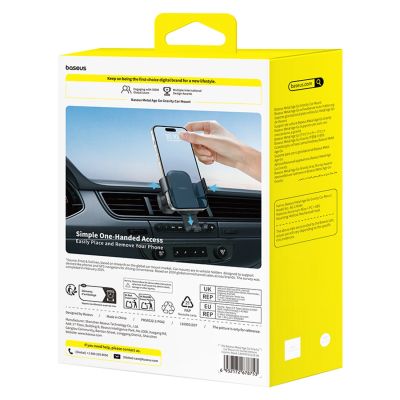 3. Baseus Metal Age Go Autohalterung für Lüftungsschlitze mit Schwerkraftbefestigung – schwarz