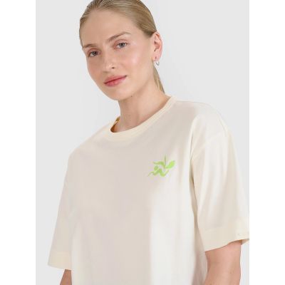 4. Damen-T-Shirt mit Aufdruck, regulär, Größe 4F 4FWSS25TTSHF1967-11S