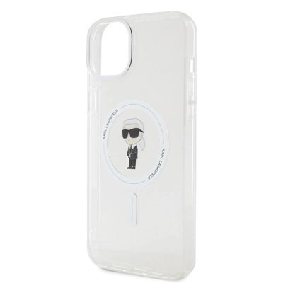 6. Karl Lagerfeld IML Ikonik MagSafe Hülle für iPhone 15 Plus – transparent