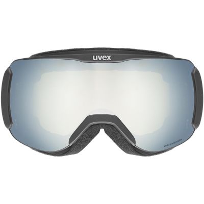 2. Uvex Downhill 2100 CV Skibrille für Wintersport, Schwarz, Unisex, weiße sphärische Scheibe