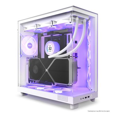 16. NZXT H6 FLOW RGB MIDI-TOWER-COMPUTERGEHÄUSE MIT FENSTER, WEISS