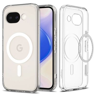 Spigen Ultra Hybrid Mag MagSafe Hülle für Google Pixel 10a – Transparent und Weiß