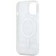 7. DKNY IML Checkered Mono Pattern & Printed Stripes MagSafe-Hülle für iPhone 15 / 14 / 13 – Beige