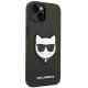 4. Karl Lagerfeld Saffiano Choupette Head Patch Case für iPhone 14 Plus – Schwarz