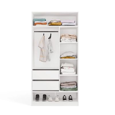 5. OPENO Schubladenmodul 2SZ mit 2 Schubladen, WEISS – für Ankleidezimmer und Schlafzimmer