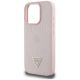 6. Guess Grained Hot Stamp Peony Triangle Logo MagSafe iPhone 16 Pro Hülle - Rosa