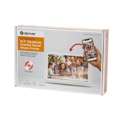 3. Denver PFF-1021WHITE Digitaler Bilderrahmen, Weiß, 25,6 cm (10,1") Touchscreen, WLAN