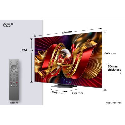5. TCL C8L 65C8L Fernseher 165,1 cm (65") 4K Ultra HD Smart TV Wi-Fi Schwarz 6000 cd/m²