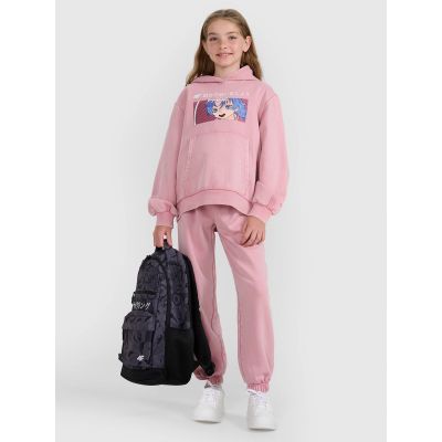 8. Mädchen-Sweatshirt mit Kapuze, offen, 4F 4FJRAW25TSWSF2294-54S