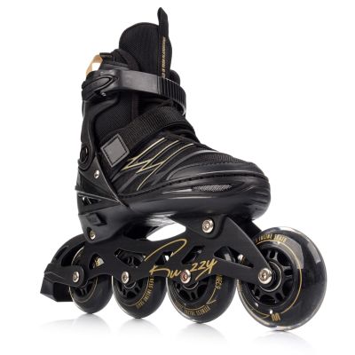 3. Meteor M 34-38 Buzzy Rollschuhe Schwarz/Gold