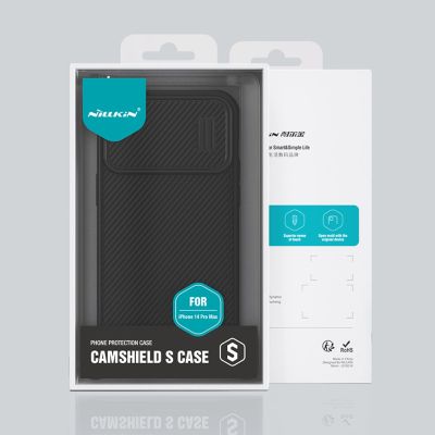 5. Nillkin CamShield S Hülle iPhone 14 Pro Max Gepanzerte Abdeckung Kameraschutz Blau