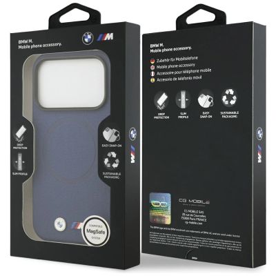 8. BMW M FW MagSafe Hülle mit Metalllogo für iPhone 17 Pro Max – Marineblau
