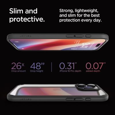 15. Spigen Ultra Hybrid-Hülle für iPhone 16 Pro – mattschwarz