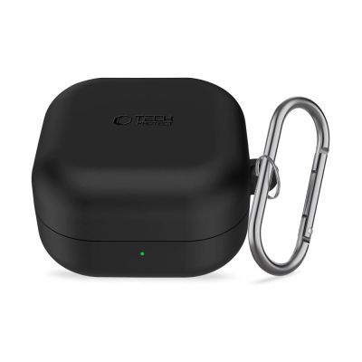 3. Tech-Protect Silikon-Schutzhülle mit Haken für Samsung Galaxy Buds 4 / 4 Pro – Schwarz
