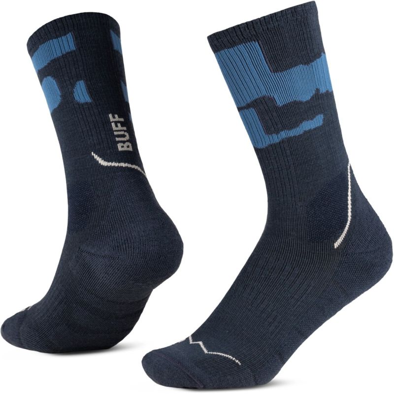 Buff MERINO MW CREW SOCKS MWC2 NACHTBLAU L Socken