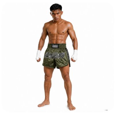 2. Herren-Thaishorts ARMY GREEN V2 COMBATWEAR | DBX Bushido