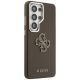 4. Guess Schutzhülle mit genarbtem, großem 4G-Metalllogo für Samsung Galaxy S26 Ultra – Braun