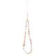 2. Guess IML Flowers Pearl Strap MagSafe Hülle für iPhone 18 Pro / 17 Pro – Rosa