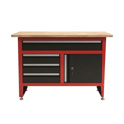 AWTOOLS Werkbank mit 4 Schubladen, 120 x 60 x 85 cm
