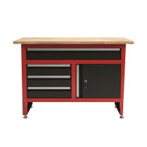 AWTOOLS Werkbank mit 4 Schubladen, 120 x 60 x 85 cm