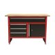 AWTOOLS Werkbank mit 4 Schubladen, 120 x 60 x 85 cm