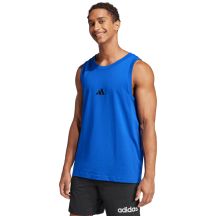 adidas Essentials Tanktop für Herren mit kleinem Logo, blau, JE8978