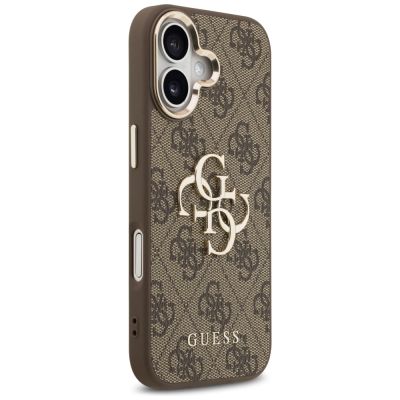 4. Guess 4G Big 4G Classic Logo Hülle für iPhone 17 - Braun und Gold
