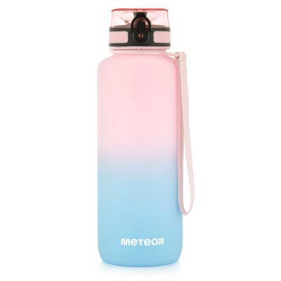 7. Meteor 1500 ml rosa/blaue Sportflasche