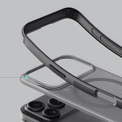 10. Nillkin Super Frosted Shield Pro MagSafe-kompatible Hülle für iPhone 17 Pro – Transparent Schwarz