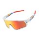 Rockbros SP383 Shining Warrior Radbrille – Mattweißer Rahmen, polarisierte rote Gläser