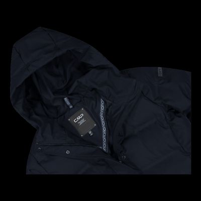 17. CMP Damen Wintermantel mit Kapuze, wasserdicht, isoliert, schwarz (34K0096/N950)