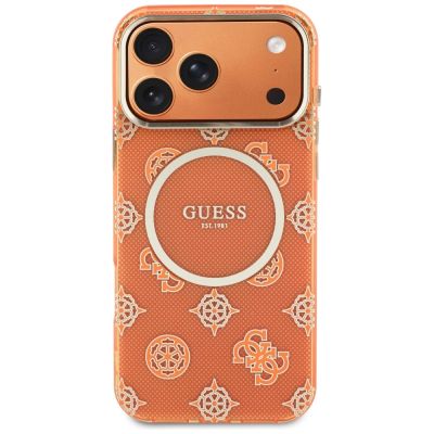3. Guess IML Peony Dot MagSafe Hülle für iPhone 17 Pro Max – Orange