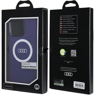 7. Audi IML Big Logo MagSafe Hülle für iPhone 15 Pro Max – blau