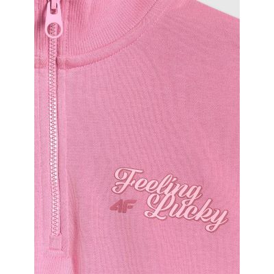 8. Normales Sweatshirt ohne Kapuze für Mädchen 4F 4FJRSS26TSWSF2625-54S