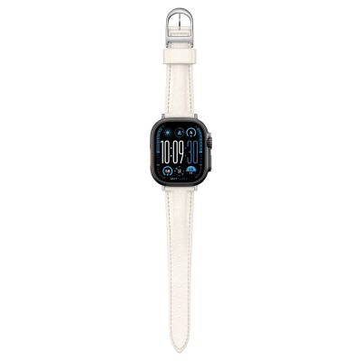 2. AmazingThing Class Band Lederarmband für Apple Watch 45 / 46 / 49 mm - Hellbeige