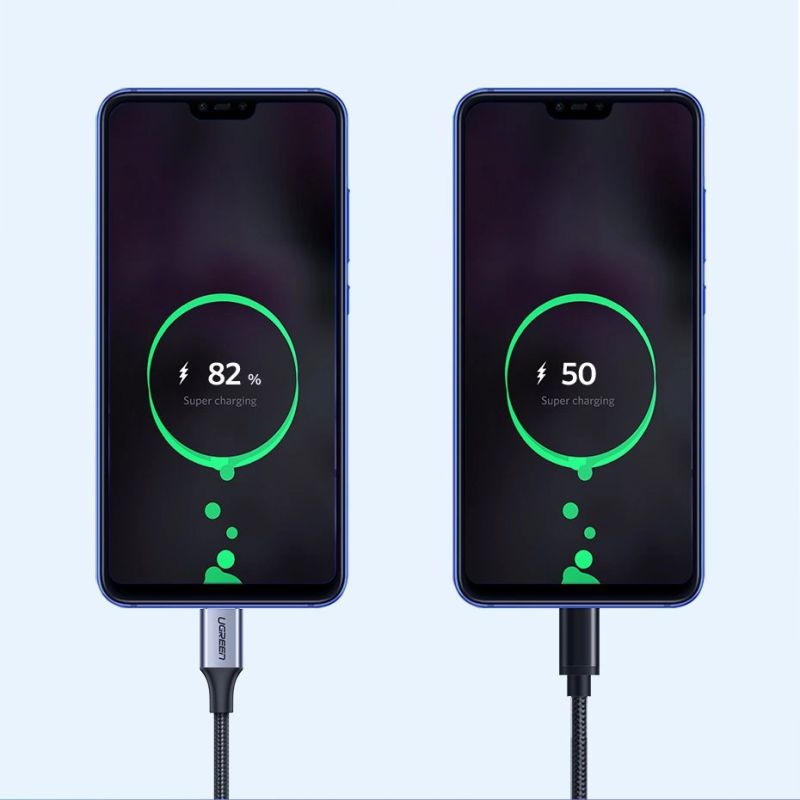 4. Ugreen US288 60125 USB-A / USB-C QC 3.0 3A 0,5 m Kabel – grau