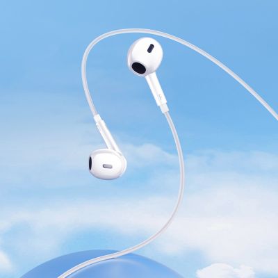 4. QCY LH1 Kabelgebundener In-Ear-Kopfhörer mit Fernbedienung und Mikrofon, 1,15 m – Weiß