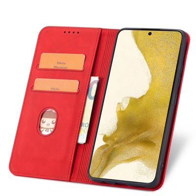 5. Magnet Fancy Case für Samsung Galaxy S23+ Flip Cover Wallet Stand rot