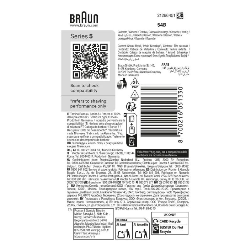 5. BRAUN Series 5 Ersatzkopf, schwarz