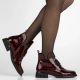 8. Damen-Lackleder-Stiefeletten mit Kroko-Prägung in Bordeaux Filippo DBT7191
