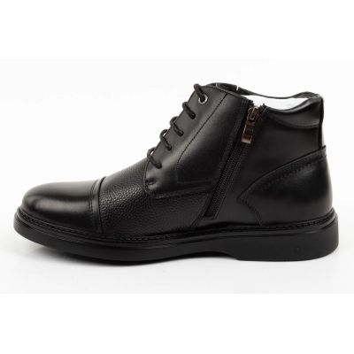 3. Lee Cooper Herrenschuhe, elegante schwarze gefütterte Lederstiefeletten