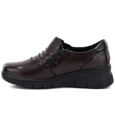 3. Damen-Keilschuhe aus braunem Leder, Vinceza 133118