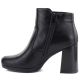 3. Damen-Ankle-Boots mit Blockabsatz und Plateau, gefüttert, schwarz, M.Daszyński AF125B-1
