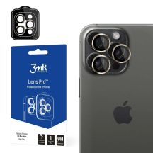 3mk Lens Protection Pro Kameraabdeckung mit goldenem Rahmen für iPhone 15 Pro Max