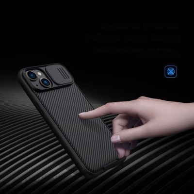 10. Nillkin CamShield Pro Hülle iPhone 14 Plus Gepanzerte Abdeckung Kameraschutz Grün