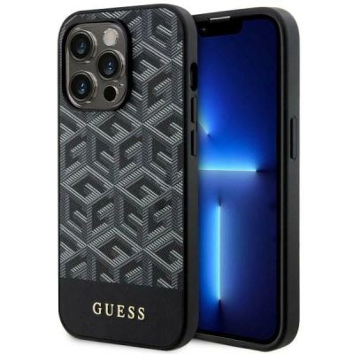 Guess GUHMP14XHGCFSEK iPhone 14 Pro Max 6,7" schwarz/schwarzes Hardcase GCube Stripes MagSafe