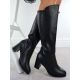 3. Schwarze Sergio Leone KZ25224-S Damen-Lederstiefel mit hohem Absatz