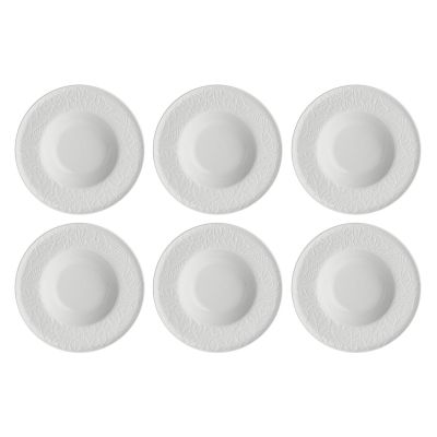 Set mit 6 Bosco Suppentellern – Weiß, 23 cm