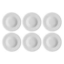 Set mit 6 Bosco Suppentellern – Weiß, 23 cm